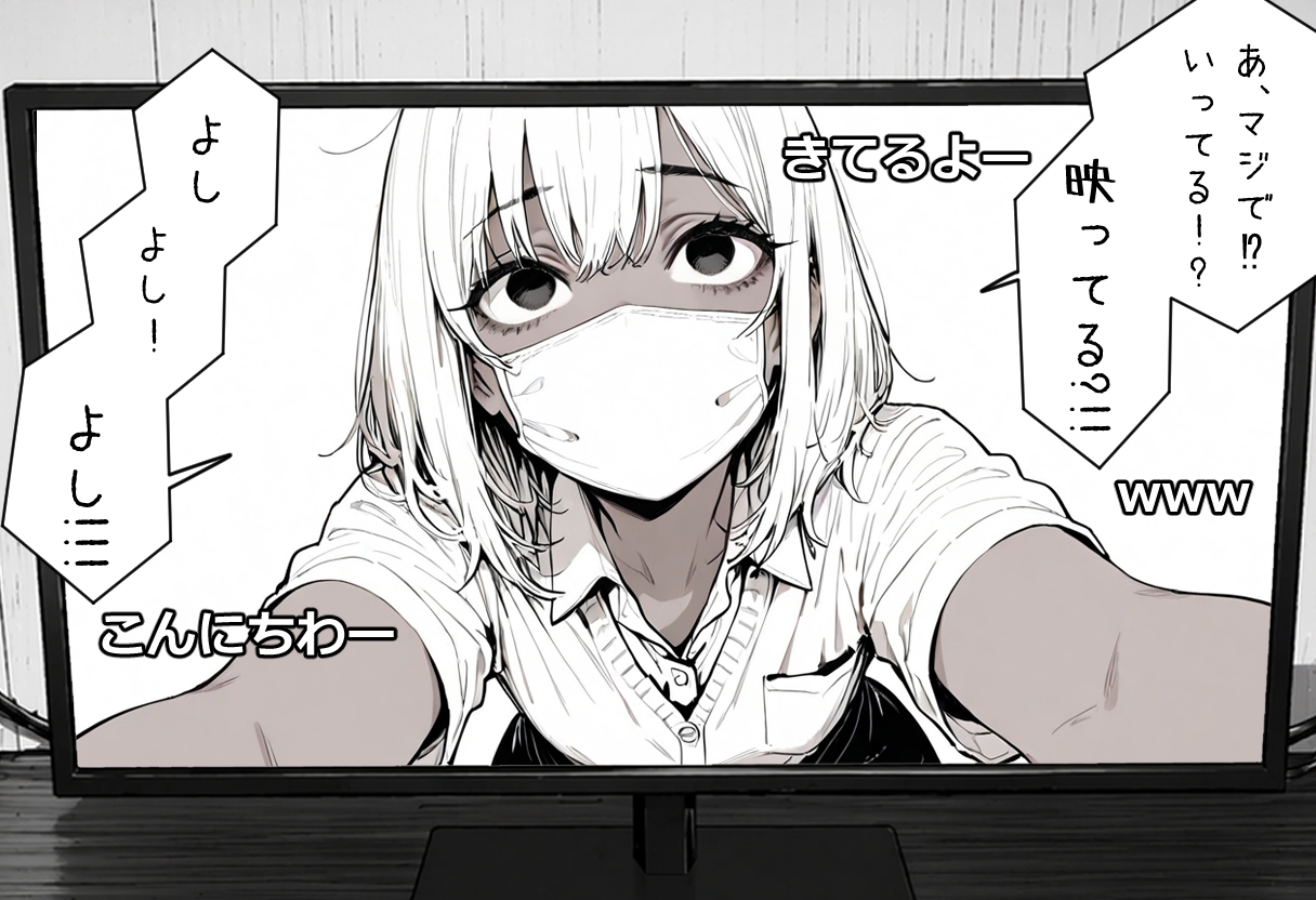 ギャル系配信者のツカサちゃん。