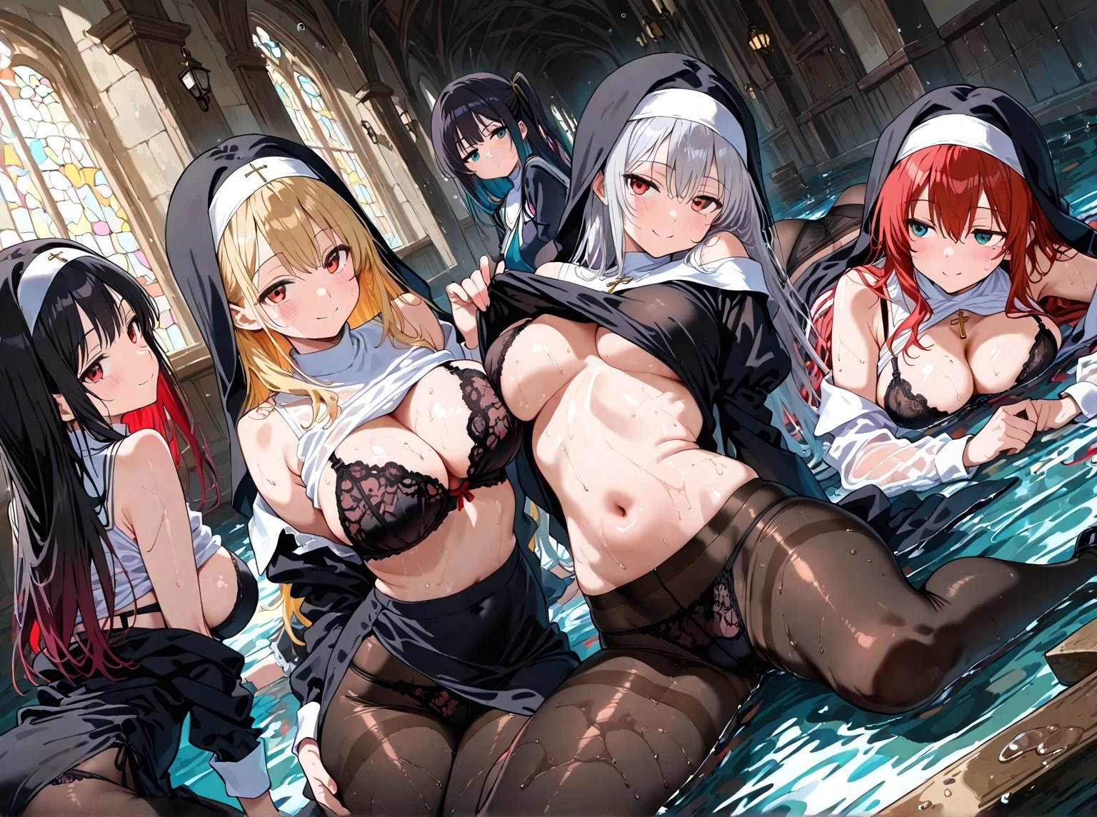 黒タイツ美少女イラスト集7聖職者編