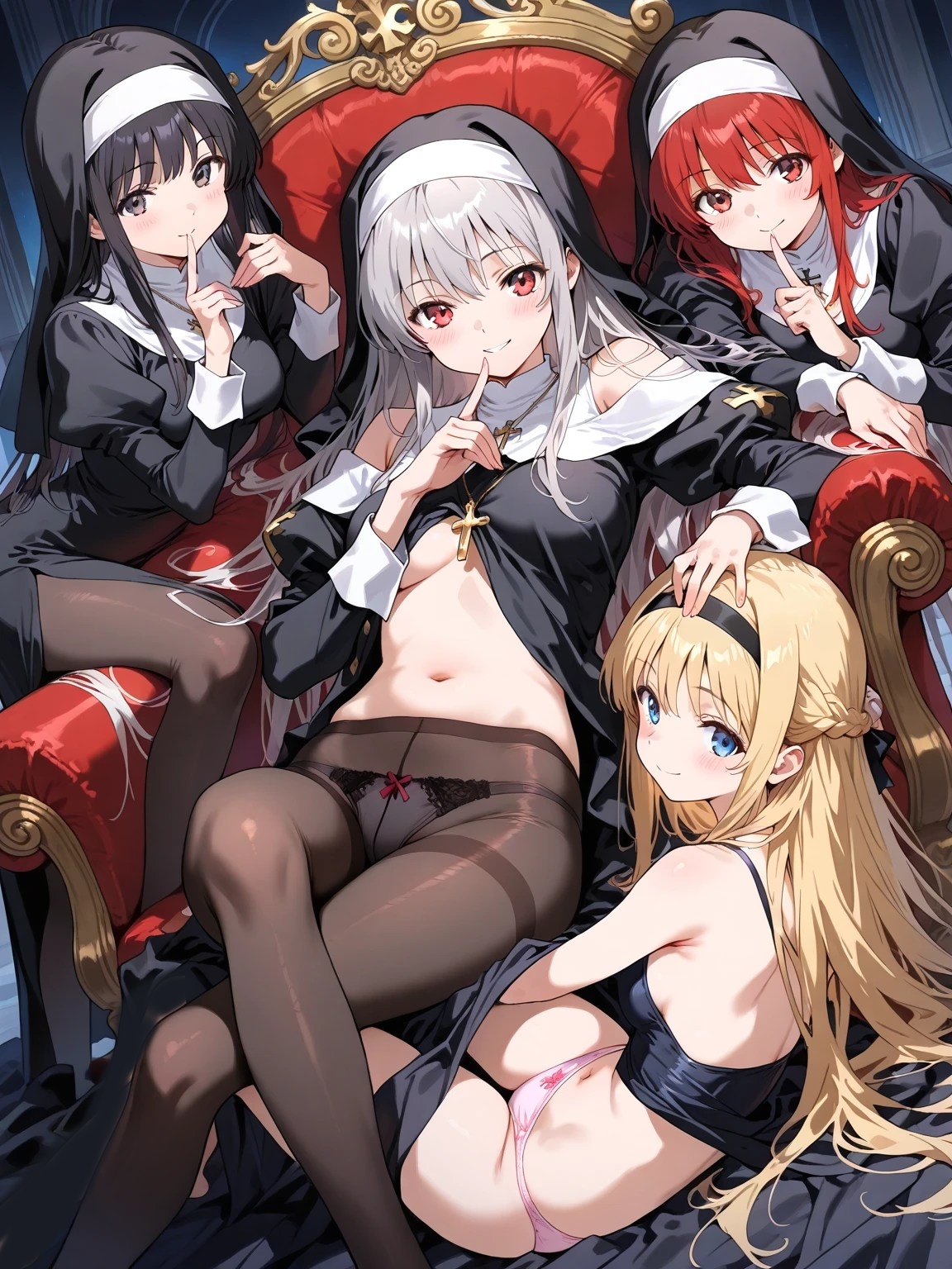 黒タイツ美少女イラスト集7聖職者編