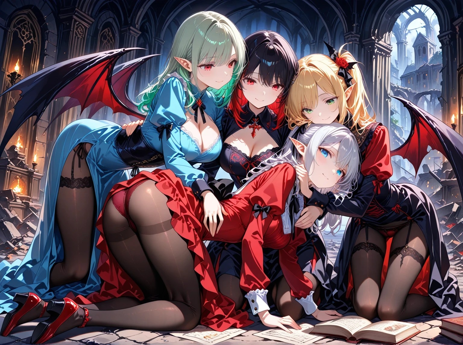 黒タイツ美少女イラスト集8モン娘編