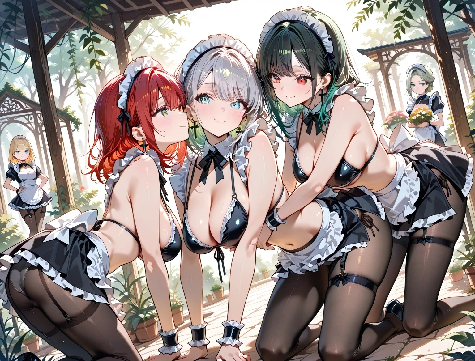黒タイツ美少女イラスト集9メイド編 – Preview 2