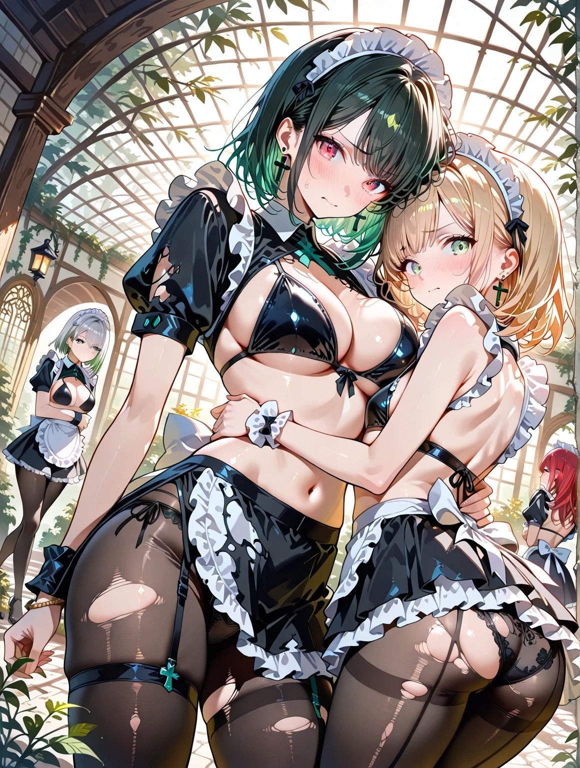 黒タイツ美少女イラスト集9メイド編 – Preview 3
