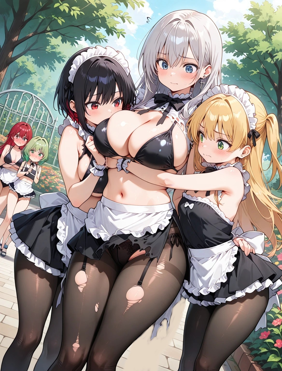 黒タイツ美少女イラスト集9メイド編 – Preview 5