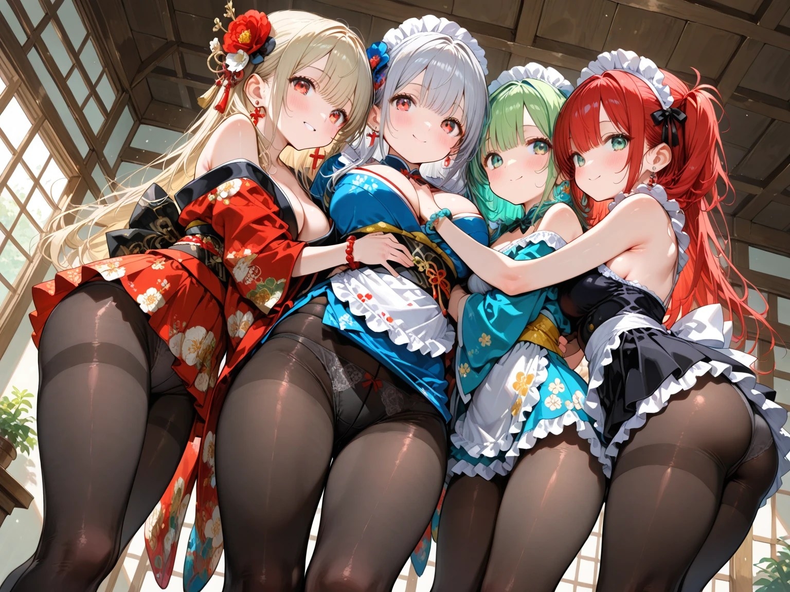 黒タイツ美少女イラスト集9メイド編 – Preview 6