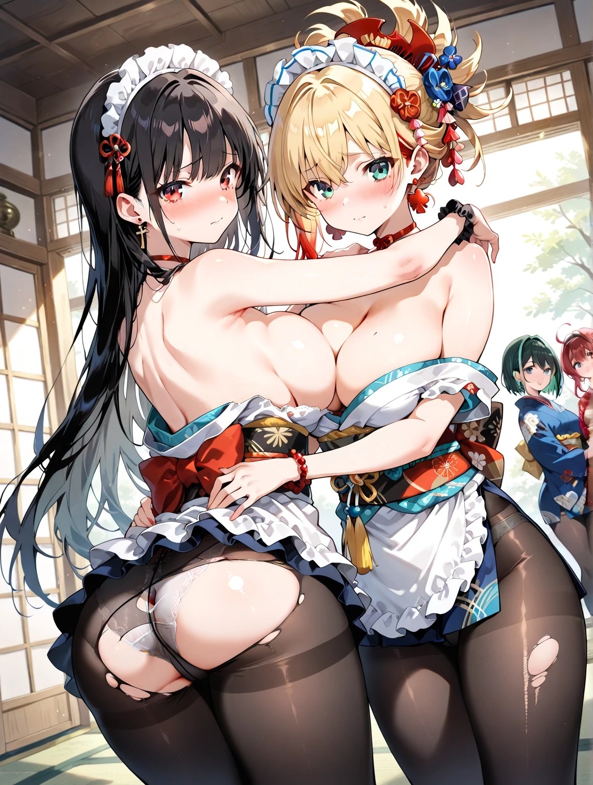 黒タイツ美少女イラスト集9メイド編 – Preview 9