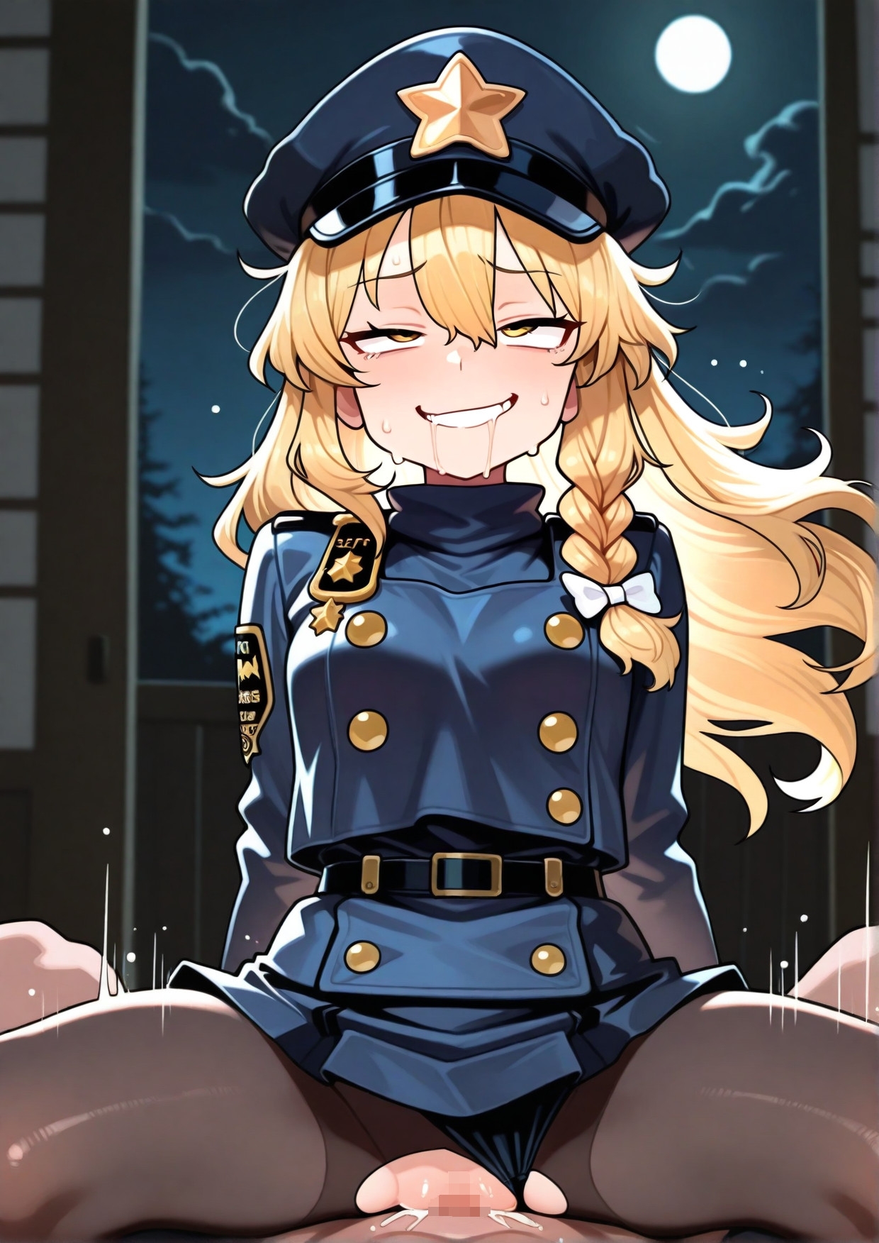 霧〇魔理沙コスプレえっち[+精液・陰毛差分]