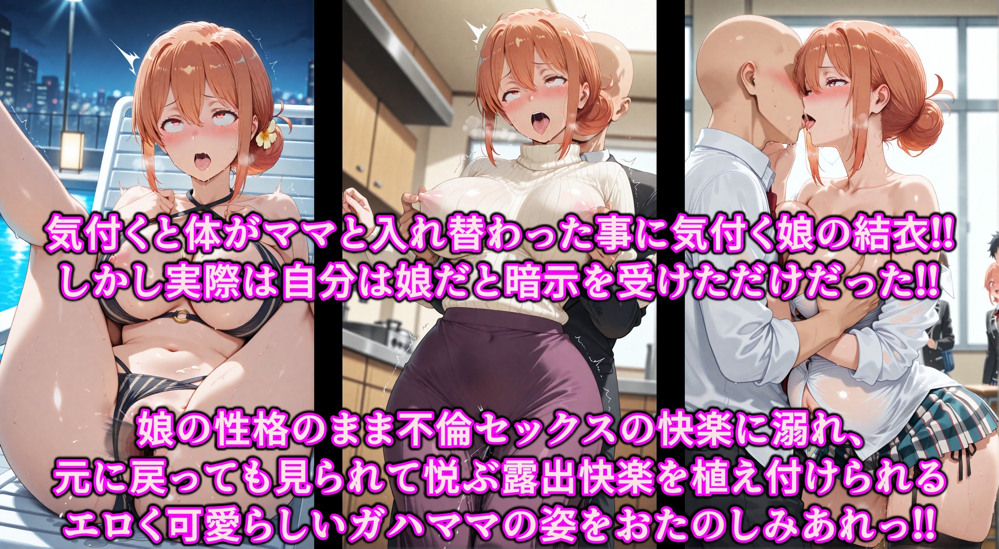 催淫暗示で頭の中を思い通り♪体は人妻！心は娘！?と思い込んだ不倫妻♪認識イジられ変態露出狂に性癖開発