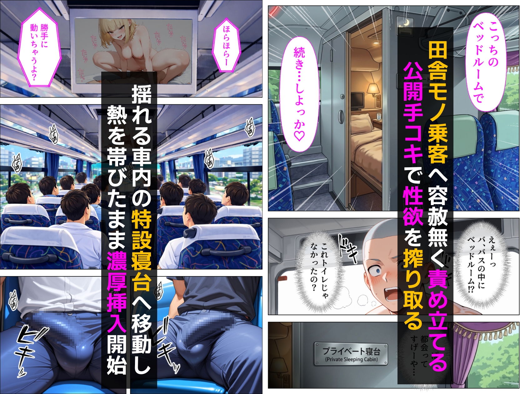 淫乱ギャルバスガイド汁まみれご奉仕ツアー_連日お客に潮だく中出しセックスされる話