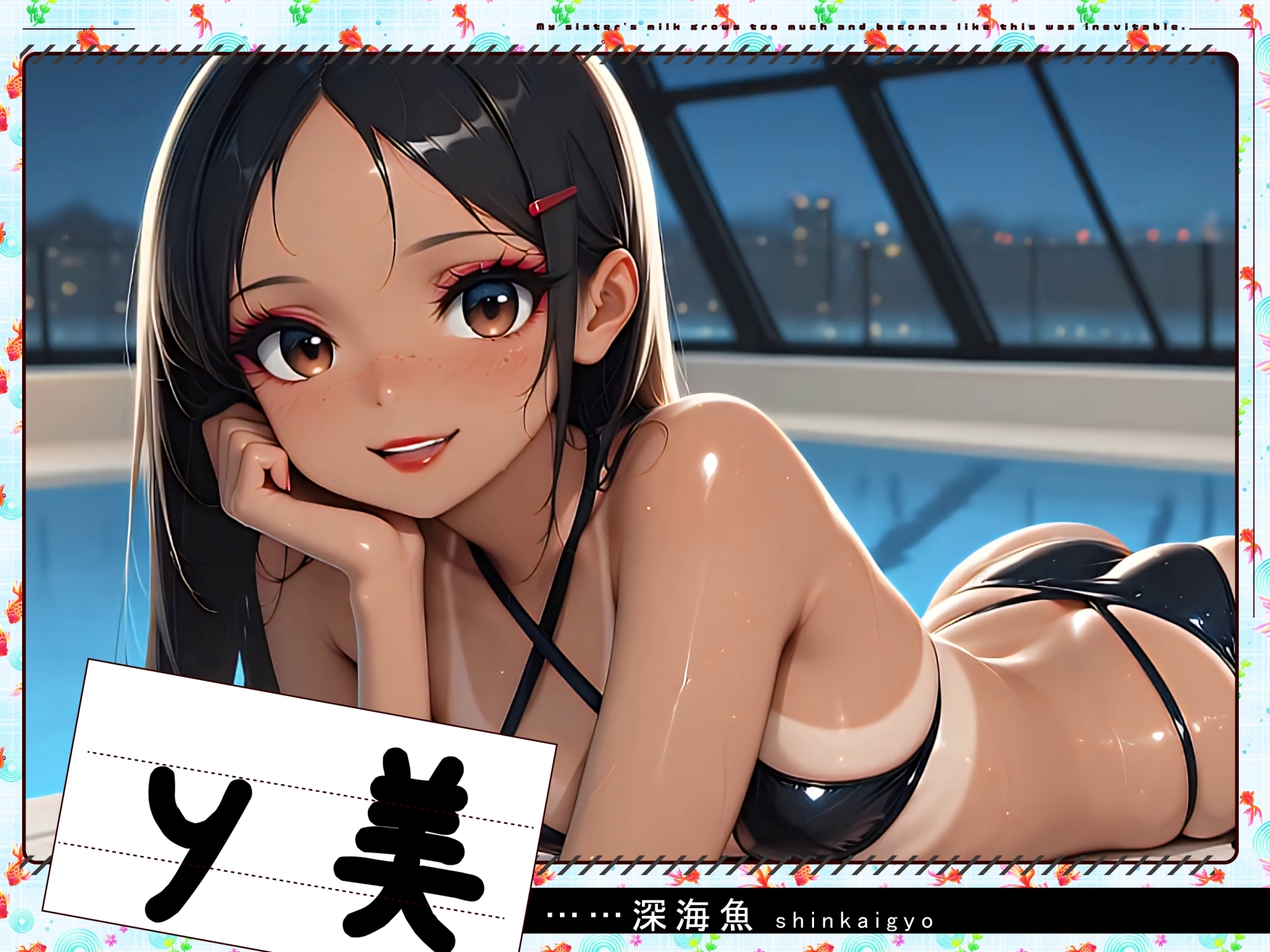 【4Kアニメ動画】すっぴん水着ギャル赤面潮吹き20人