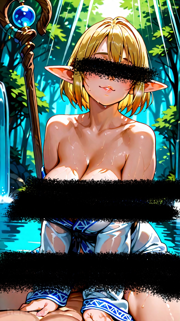 【AIアニメ巨乳美女写真集】Vol.9 ゲームの中で金髪爆乳エルフになってエロエロ性活 – Preview 5