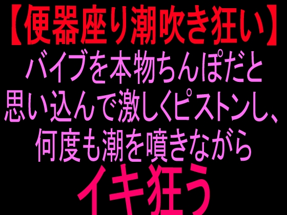 【便所座り潮吹き狂い】バイブを本物ちんぽだと思い込んで激しくピストンし、何度も潮を噴きながらイキ狂う – main preview