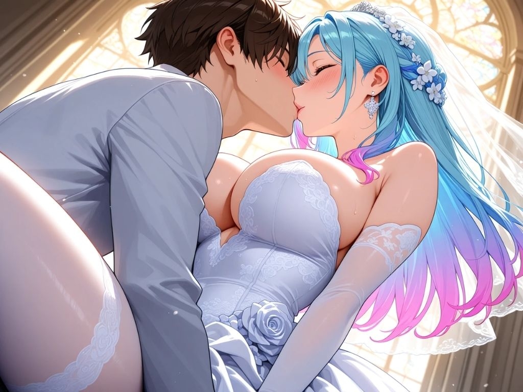 ウェディングドレスの花嫁で、ひとぬきっ