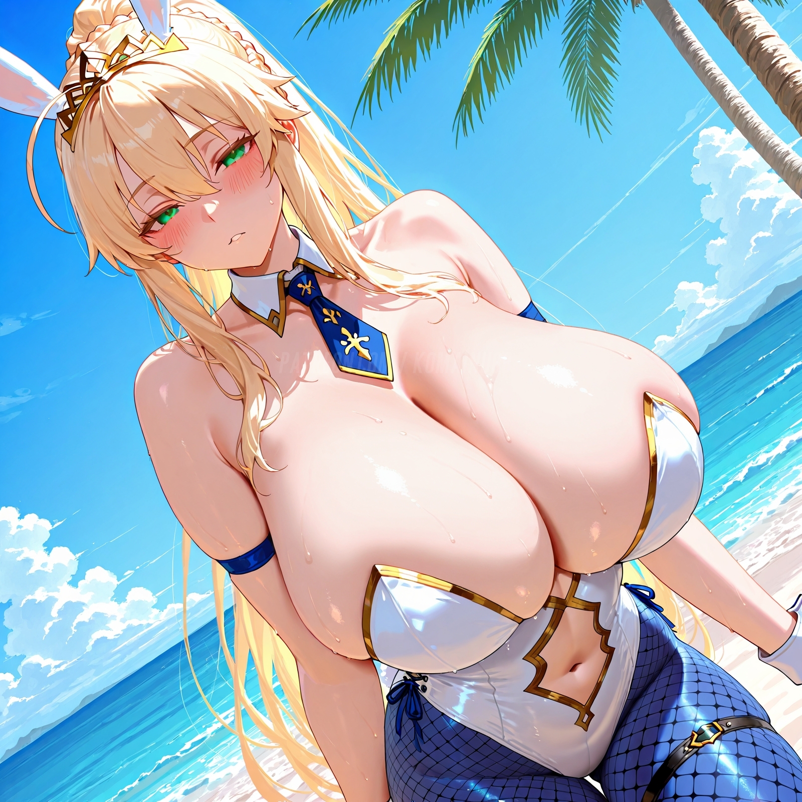 セイバーとビーチでイチャらぶ撮影会 Part.25 (イラスト集 166枚)