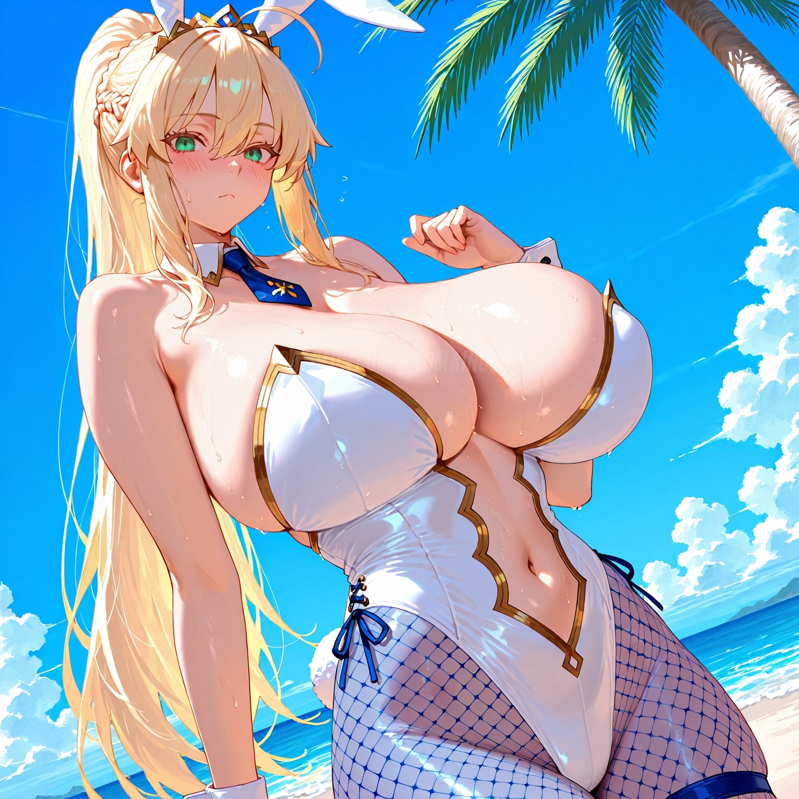 セイバーとビーチでイチャらぶ撮影会 Part.25 (イラスト集 166枚)