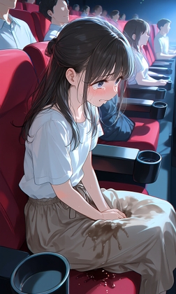 デート中におもらししちゃった女の子
