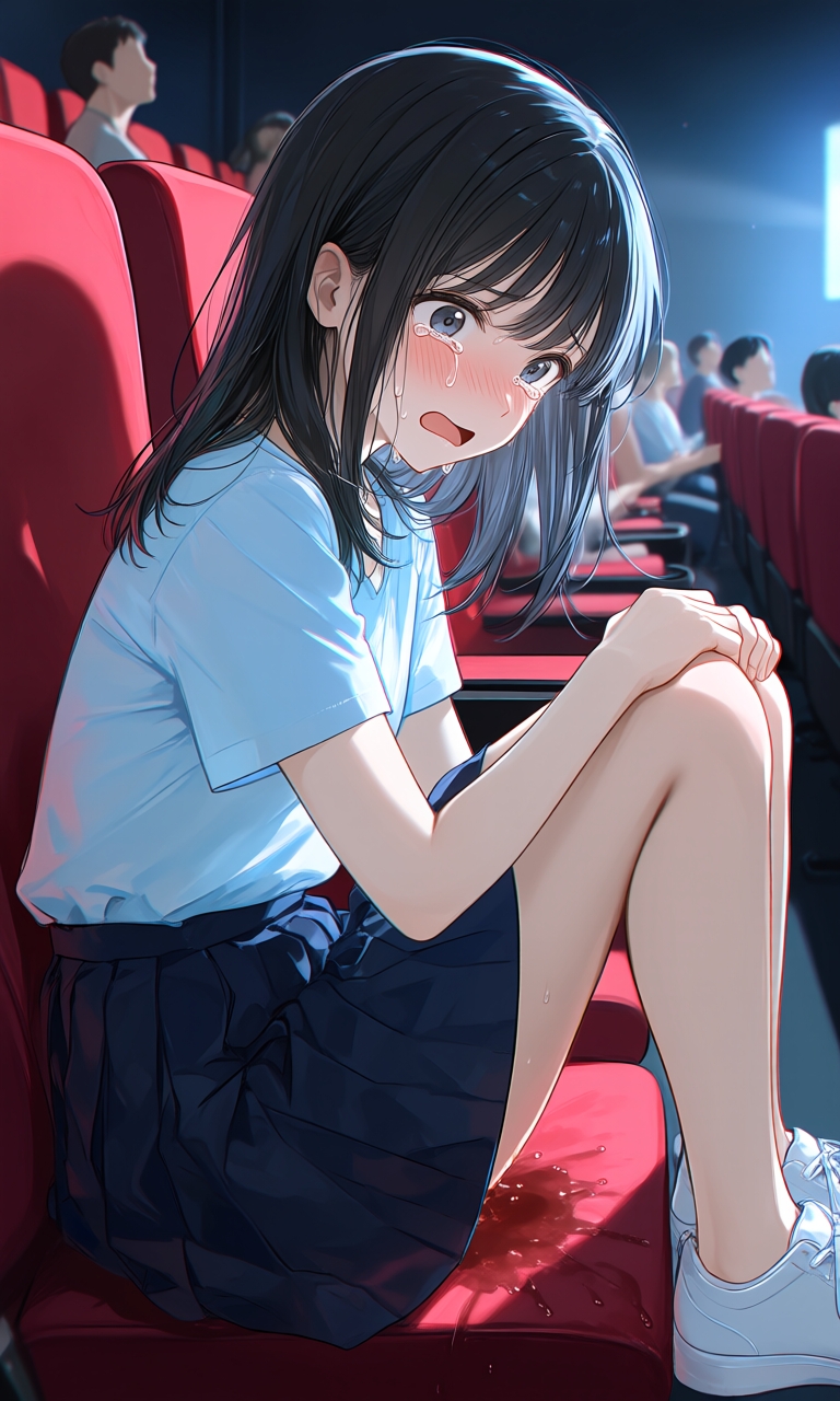 デート中におもらししちゃった女の子