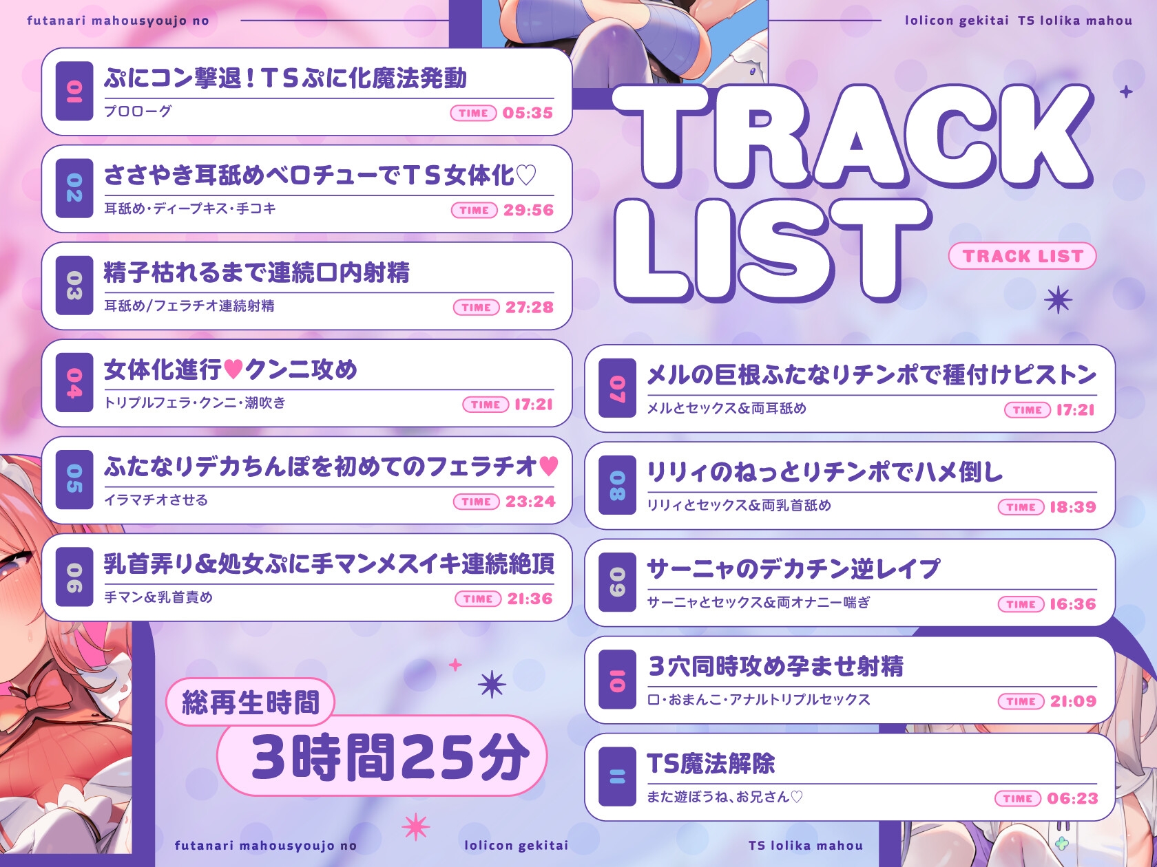 【TS/3.5時間】トリプルふたなり魔法少女の○リコン撃退TS○リ化孕ませ魔法 – Preview 6