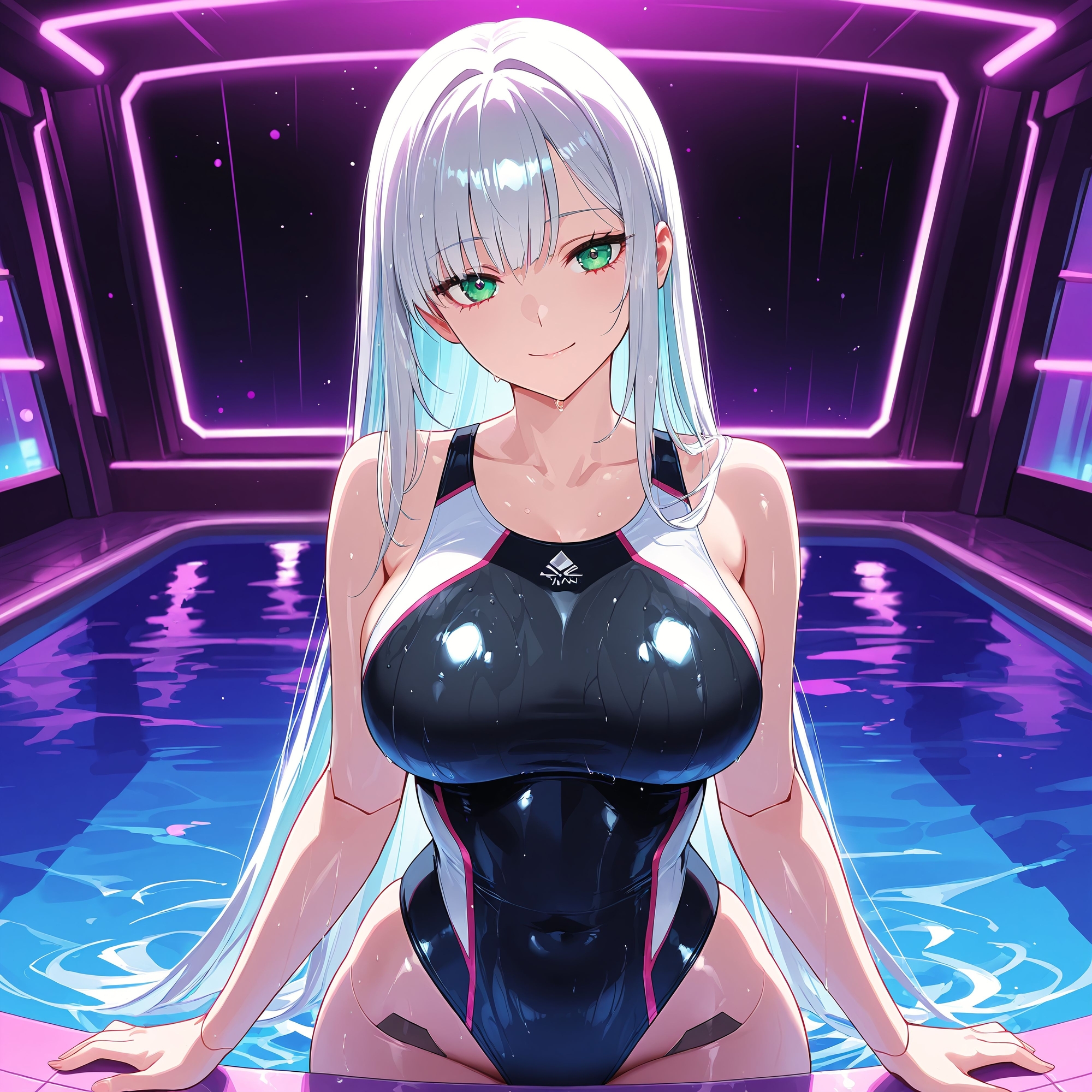 銀髪アンドロイドの甘い挑発