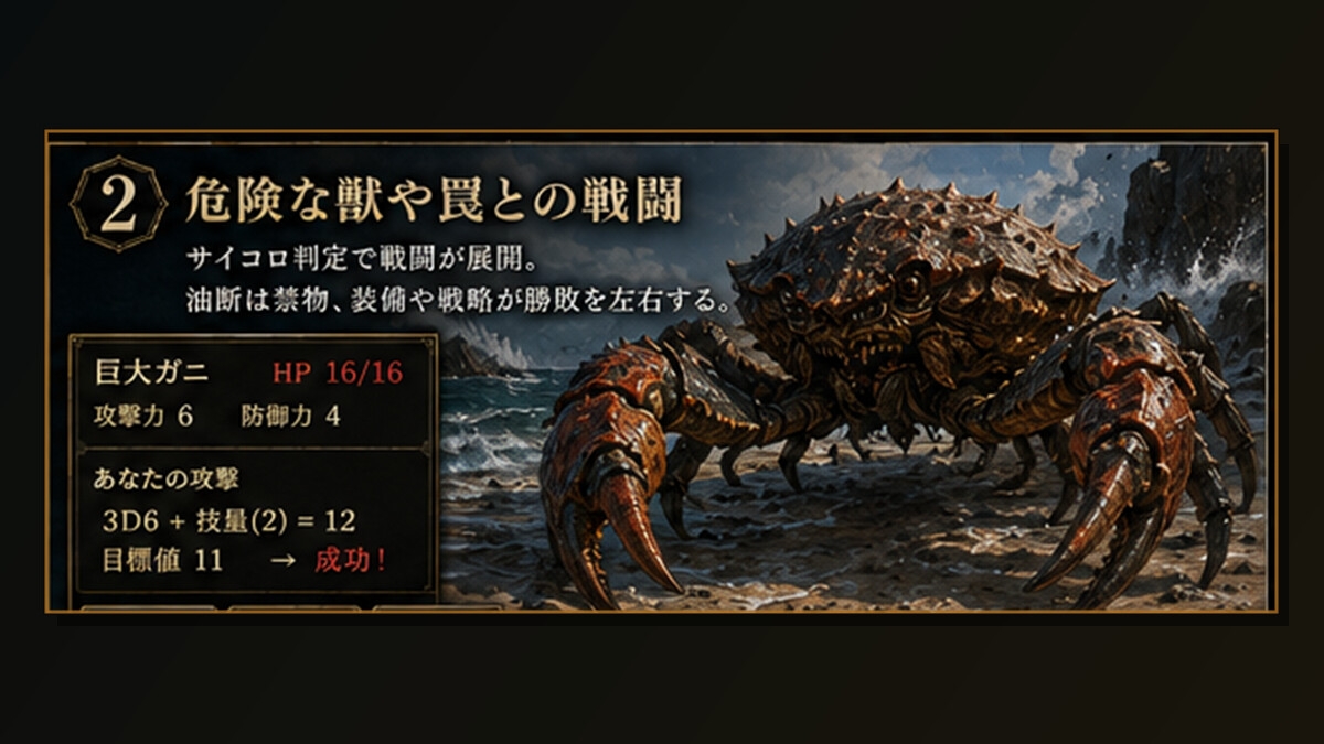 【孤島探索×サバイバルゲームブック】黒帆島漂流記 – Preview 3