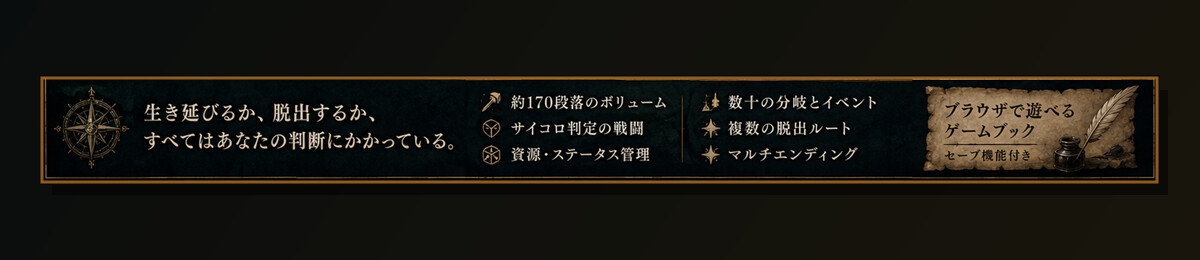【孤島探索×サバイバルゲームブック】黒帆島漂流記 – Preview 6