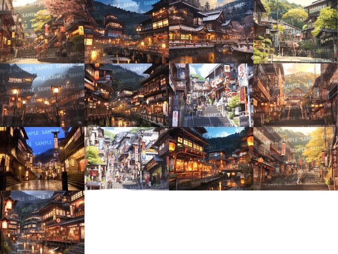 【背景103枚】温泉街/旅館(差分あり) – Preview 2
