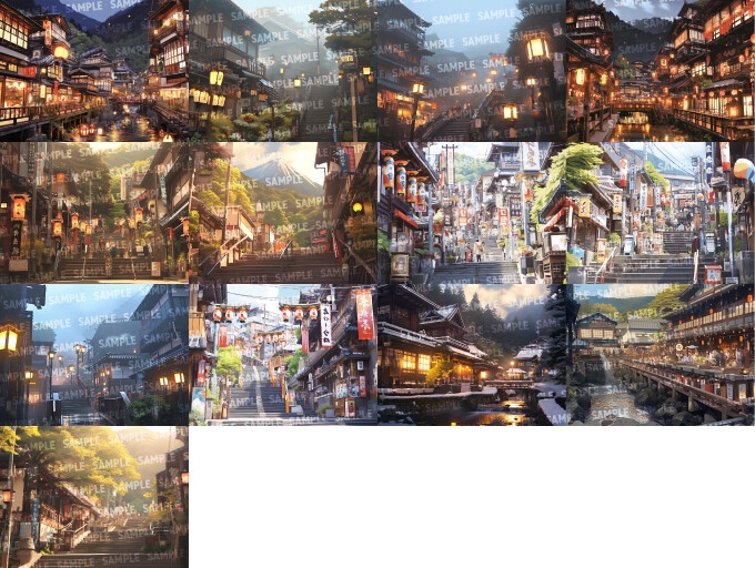 【背景103枚】温泉街/旅館(差分あり) – Preview 3