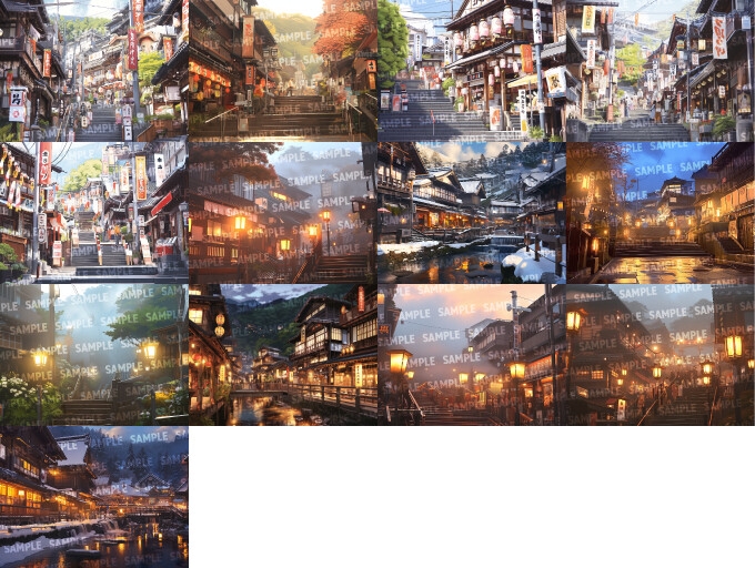 【背景103枚】温泉街/旅館(差分あり) – Preview 4