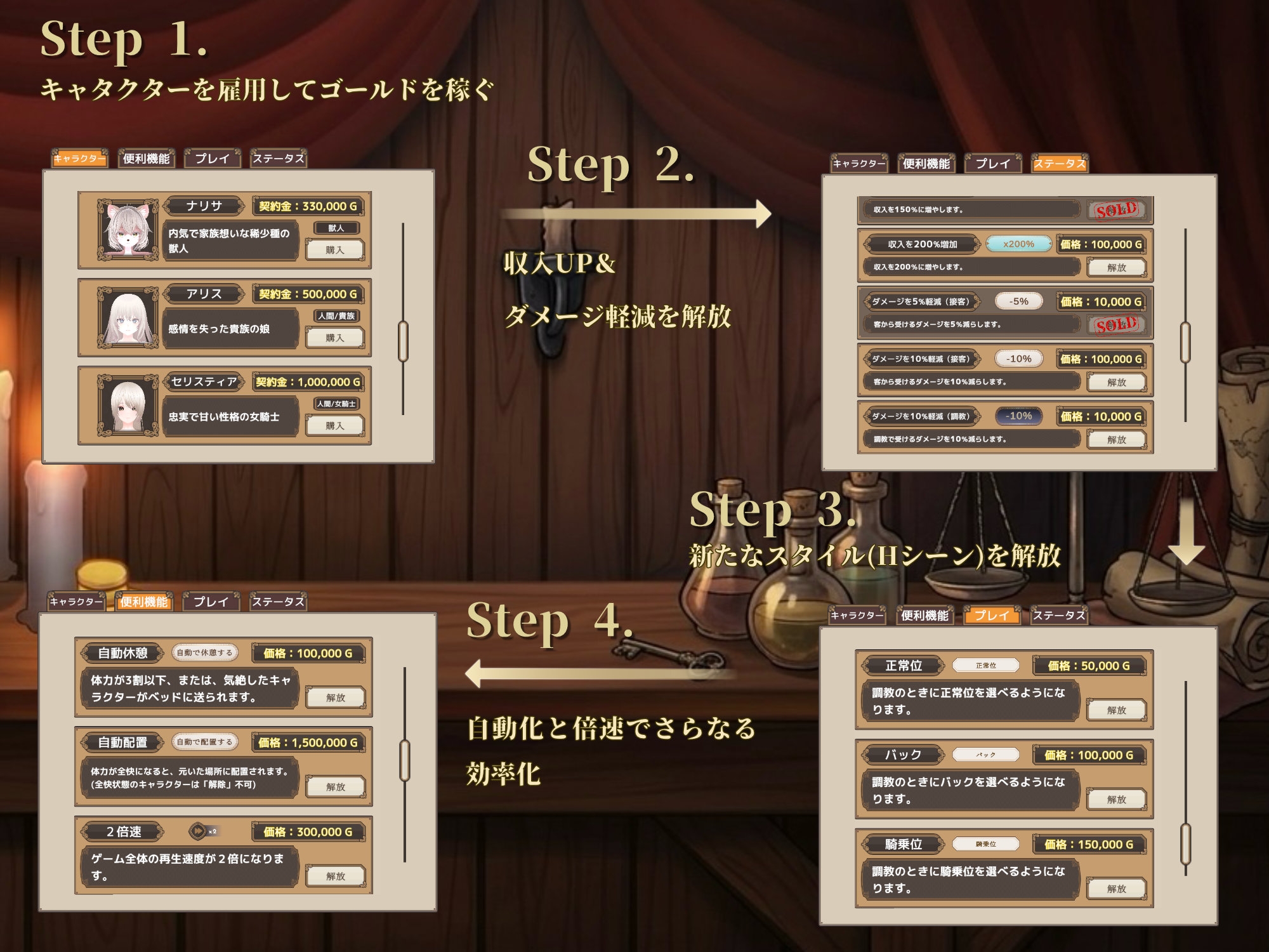 [Mac版]異世界整尻館～リアルタイム整尻経営シミュレーション～