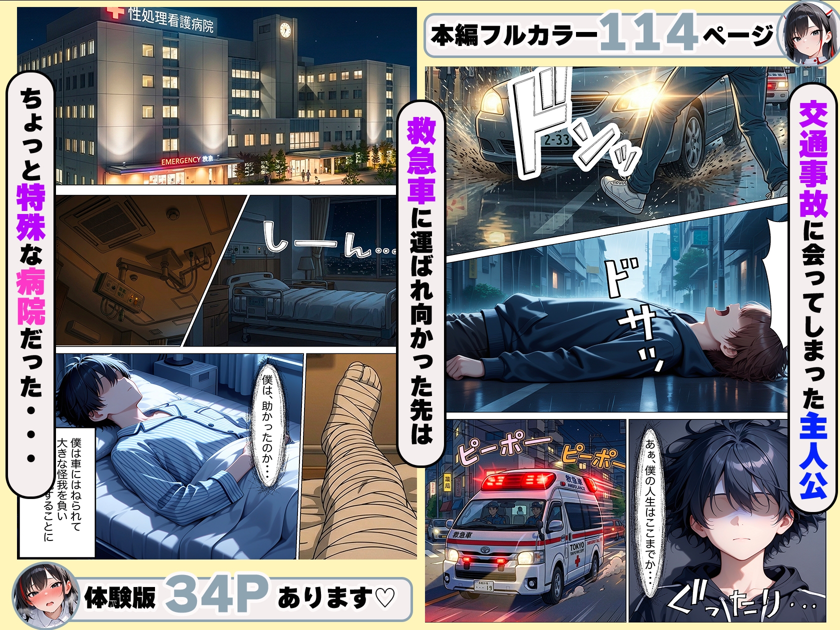 入院したらギャルナース達に性処理看護で搾精されまくる