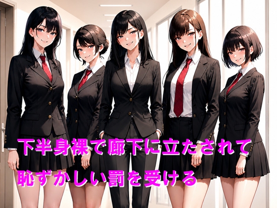 下半身裸で廊下に立たされて恥ずかしい罰を受ける – main preview