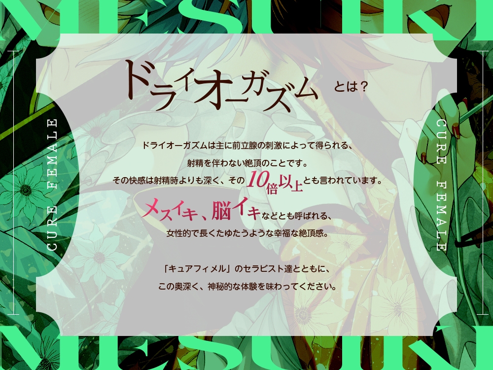 【2026年06月18日迄限定】メスイキ体験！ ドライオーガズム専門性感サロン「キュアフィメル」 ～気まぐれ双子姫とはじめての本格女装と連続メスイキで“男の娘”体験～ – Preview 2