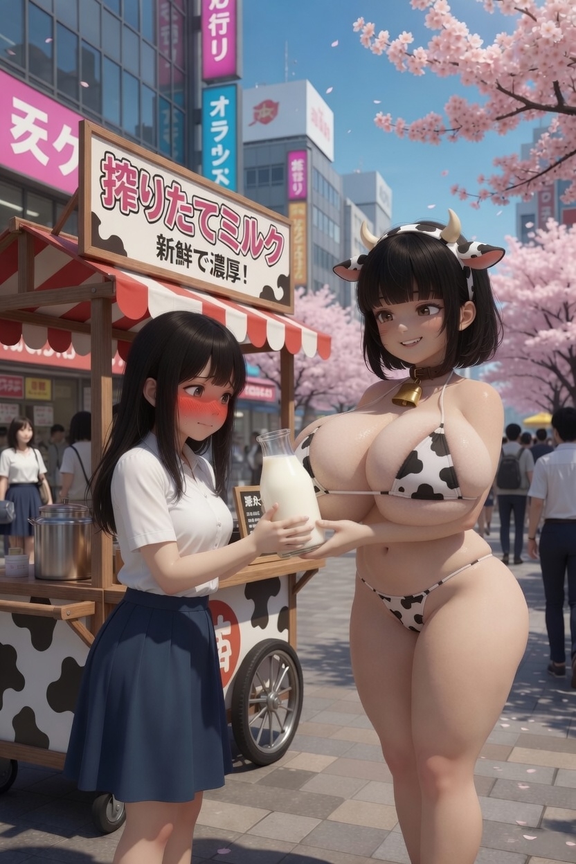 【55枚】爆乳現役J○凛子ちゃん 牛コスグラビア