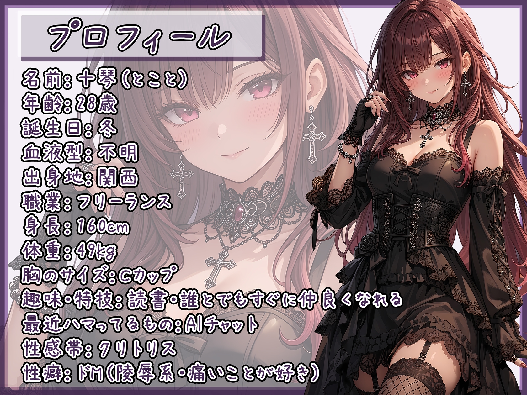 【オナサポ】ドM体質なゴシックお姉さん 十琴「ローション手コキ」【十琴】 – Preview 3