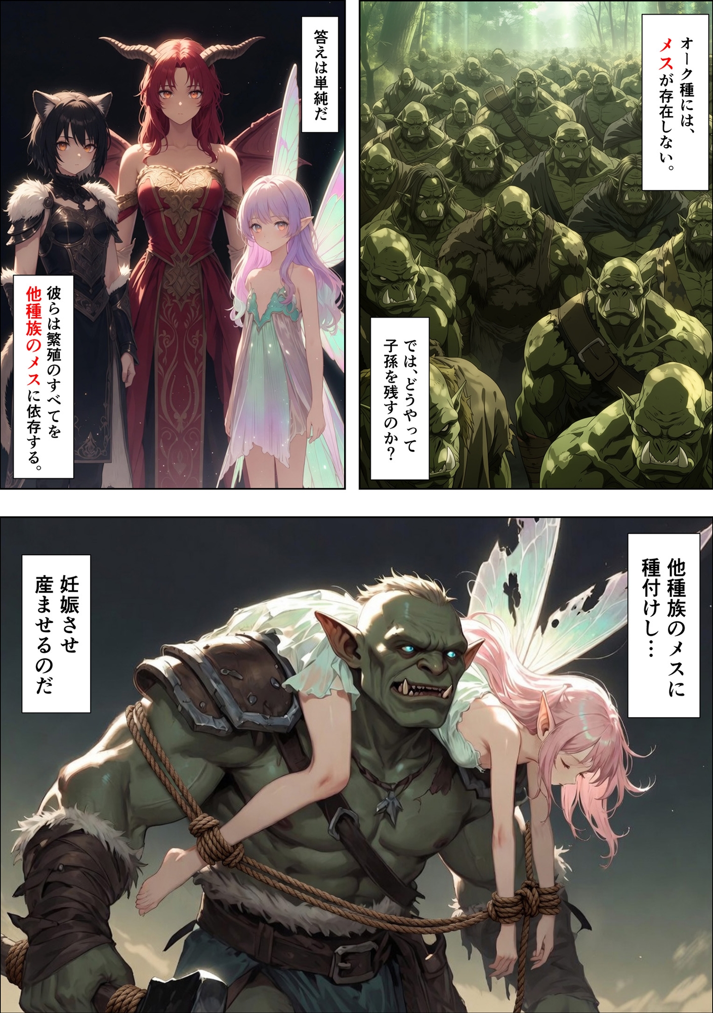 オークの種付け調査記録 〜エルフを妊娠させるまで〜