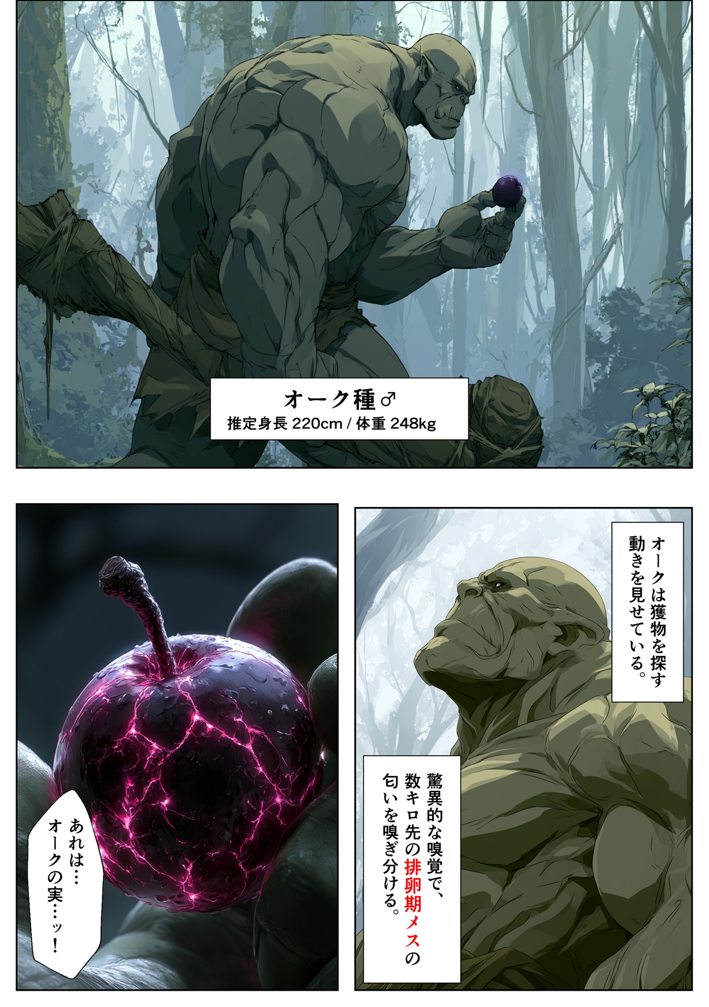 オークの種付け調査記録 〜エルフを妊娠させるまで〜