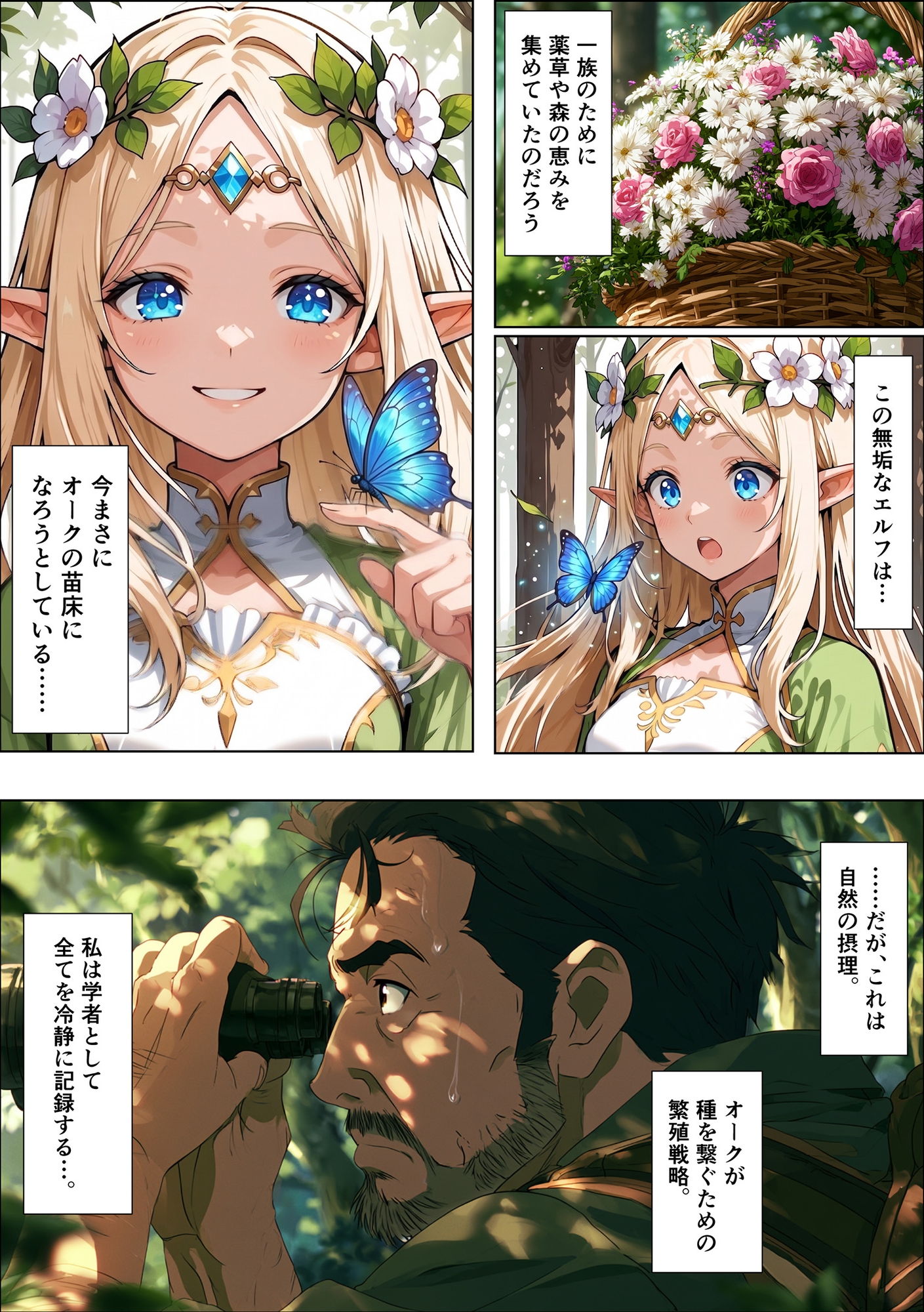 オークの種付け調査記録 〜エルフを妊娠させるまで〜
