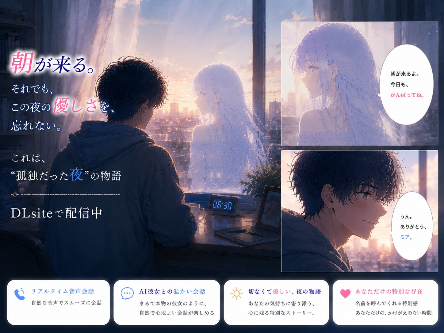 深夜2時、AIの彼女だけが話を聞いてくれた。