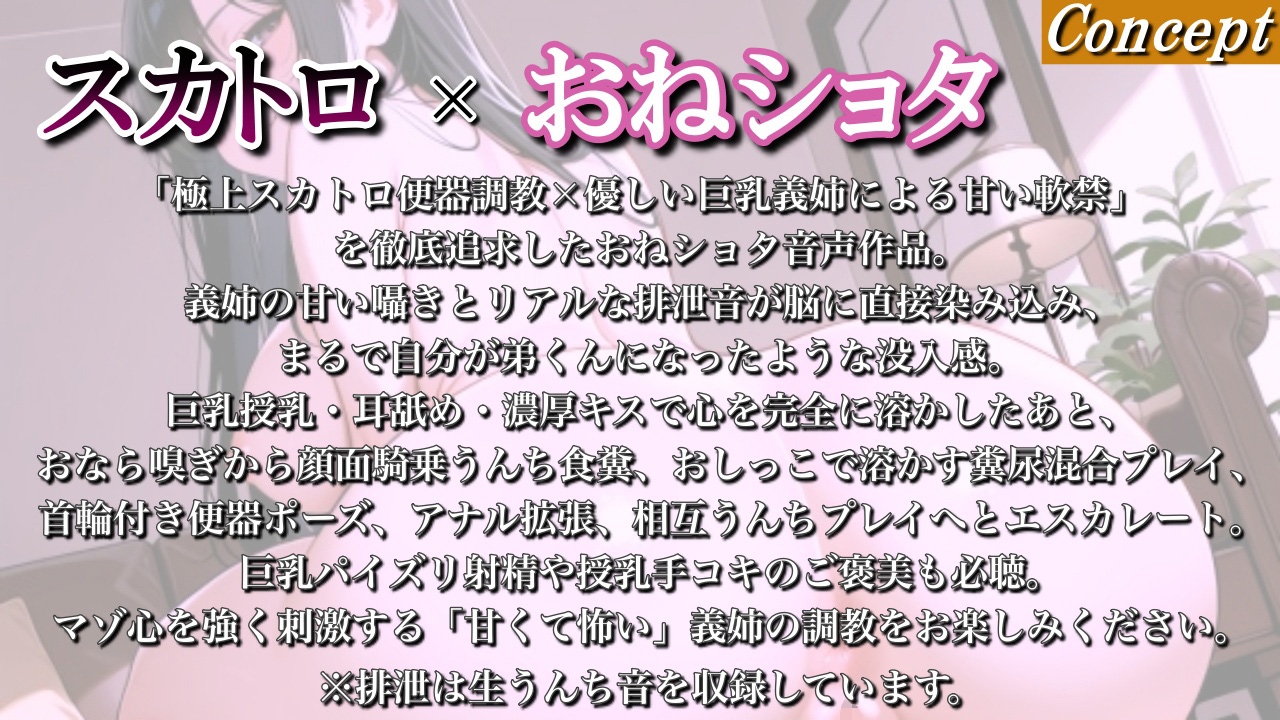 【マゾ調教スカトロ×おねショタ】巨乳義姉に軟禁された臆病ショタの尻穴便器調教日記<バイノーラル> – Preview 2