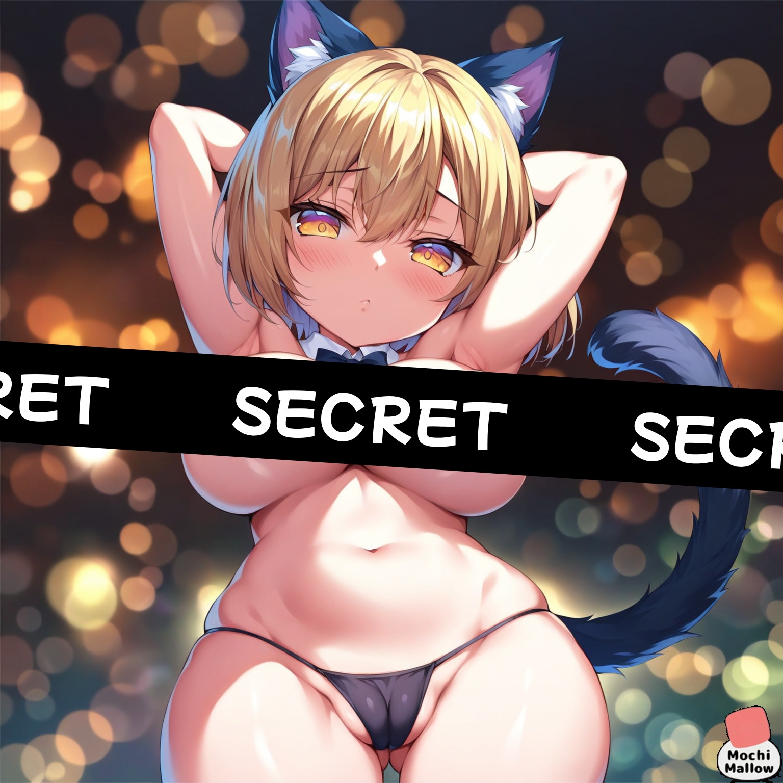 【モチマロ(7)】見せつけバニースーツ！金髪わんぱくネコ娘♡【CG集+ショート動画】