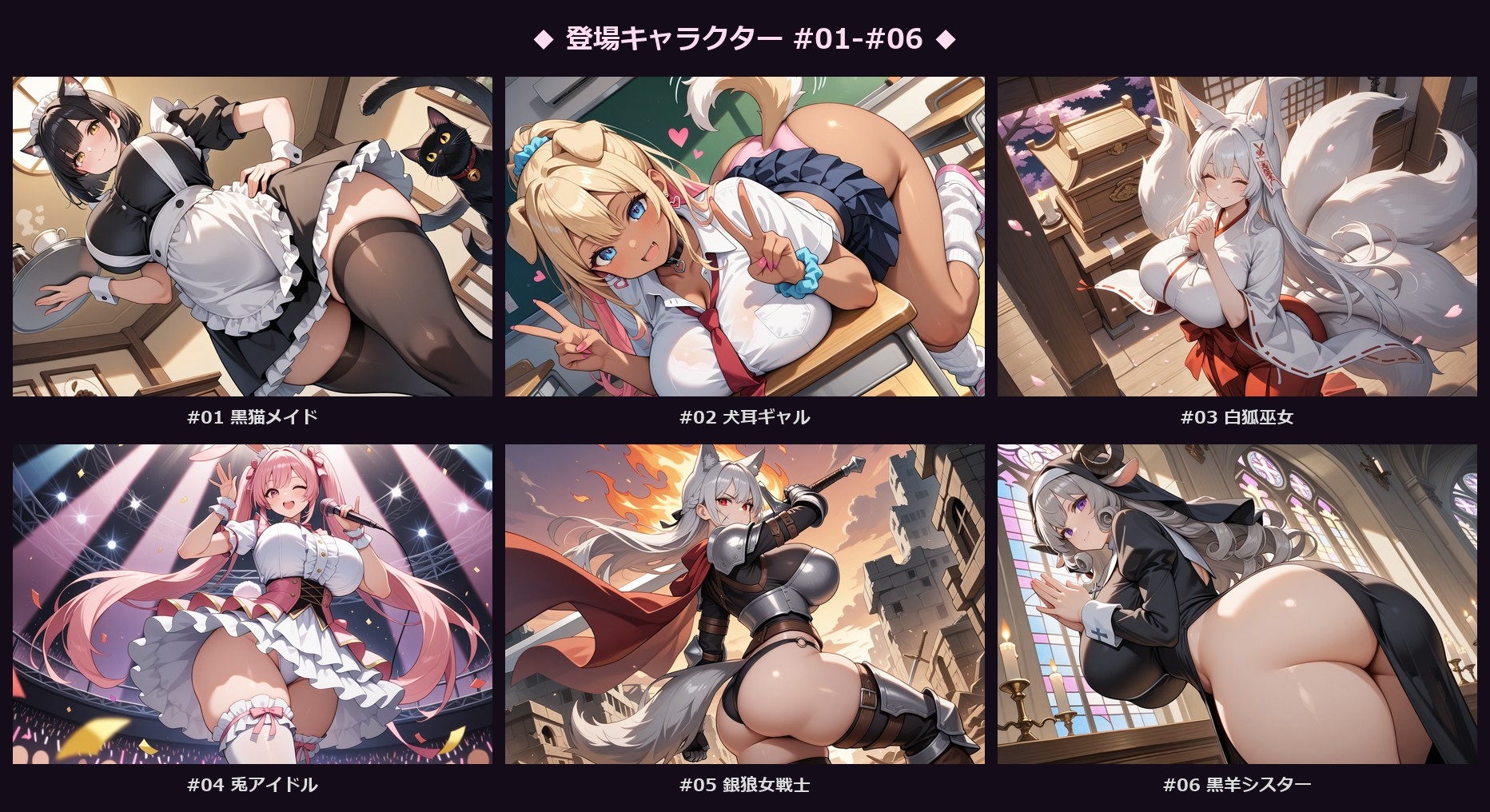 【即堕ち2コマ】ケモミミ発情期 〜36種の獣娘たち〜