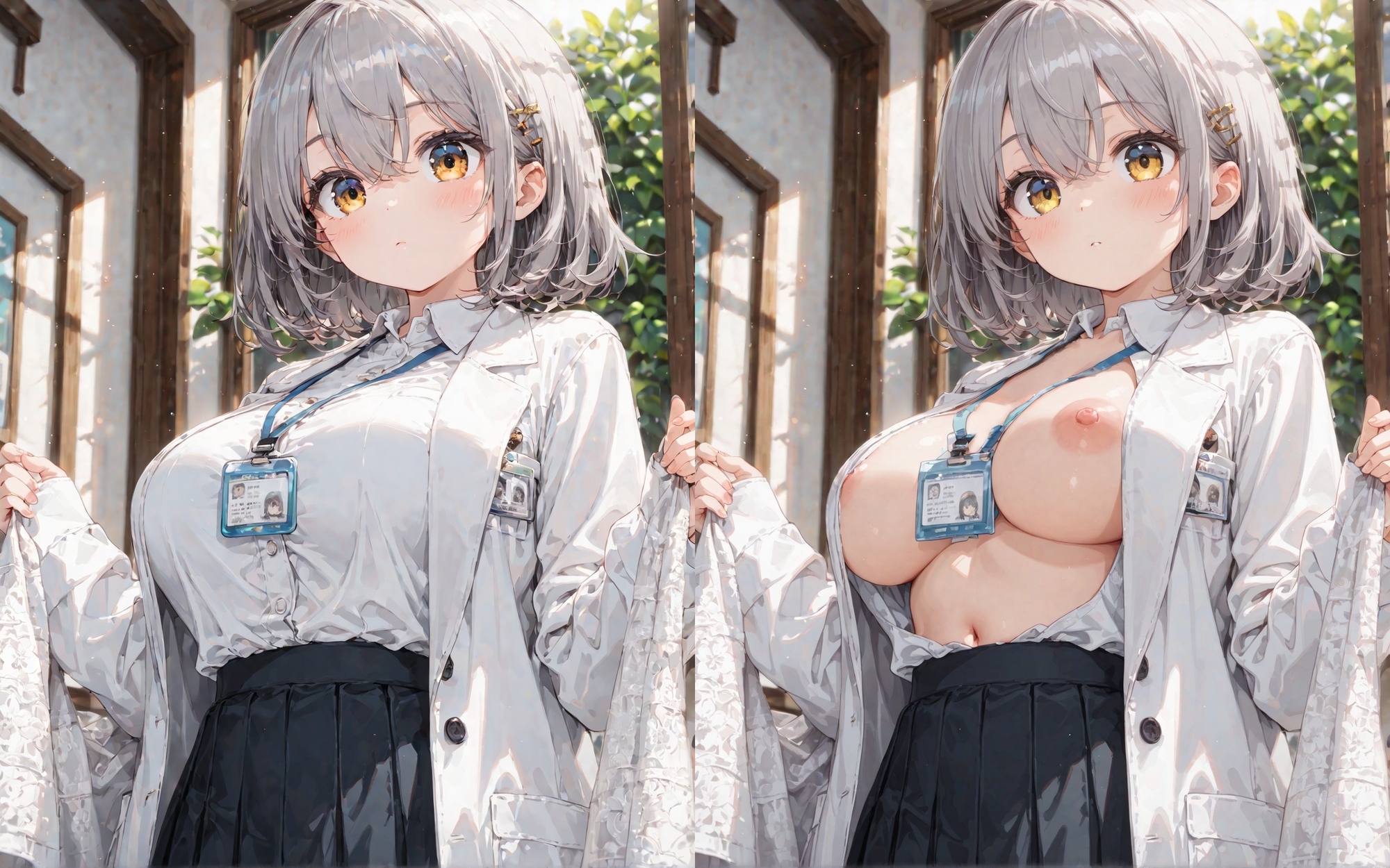 おっぱい見せてもらう剥ぎコラ風イラスト集3