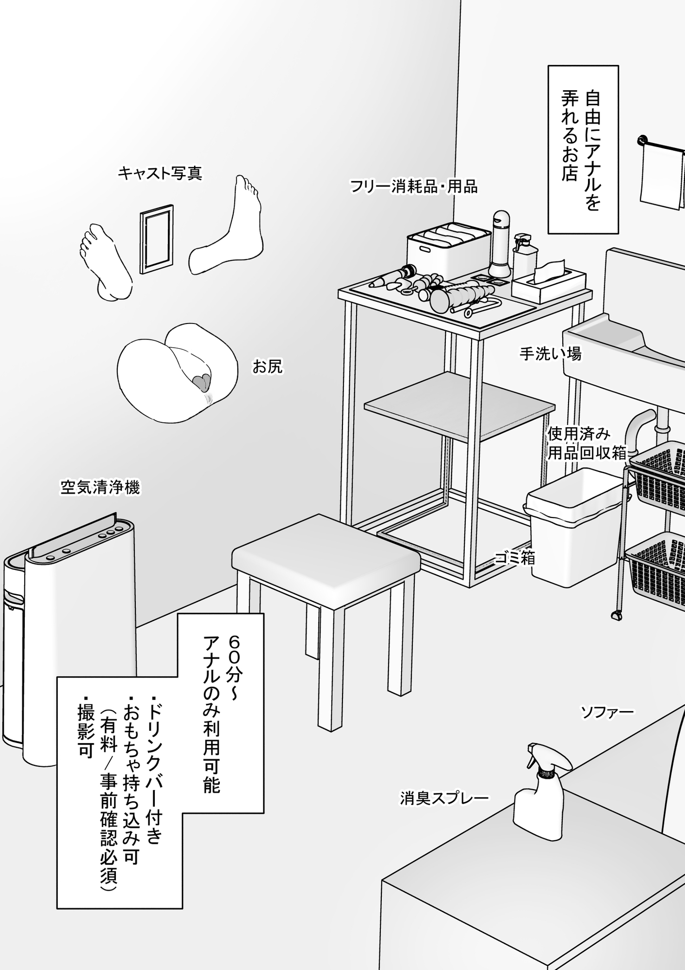 自由にアナルを弄れるお店2 – Preview 2