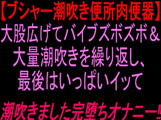 【ブシャー潮吹き便所肉便器】大股広げてバイブズボズボ&大量潮吹きを繰り返し、最後はいっぱいイッて潮吹きました完堕ちオナニー‼︎