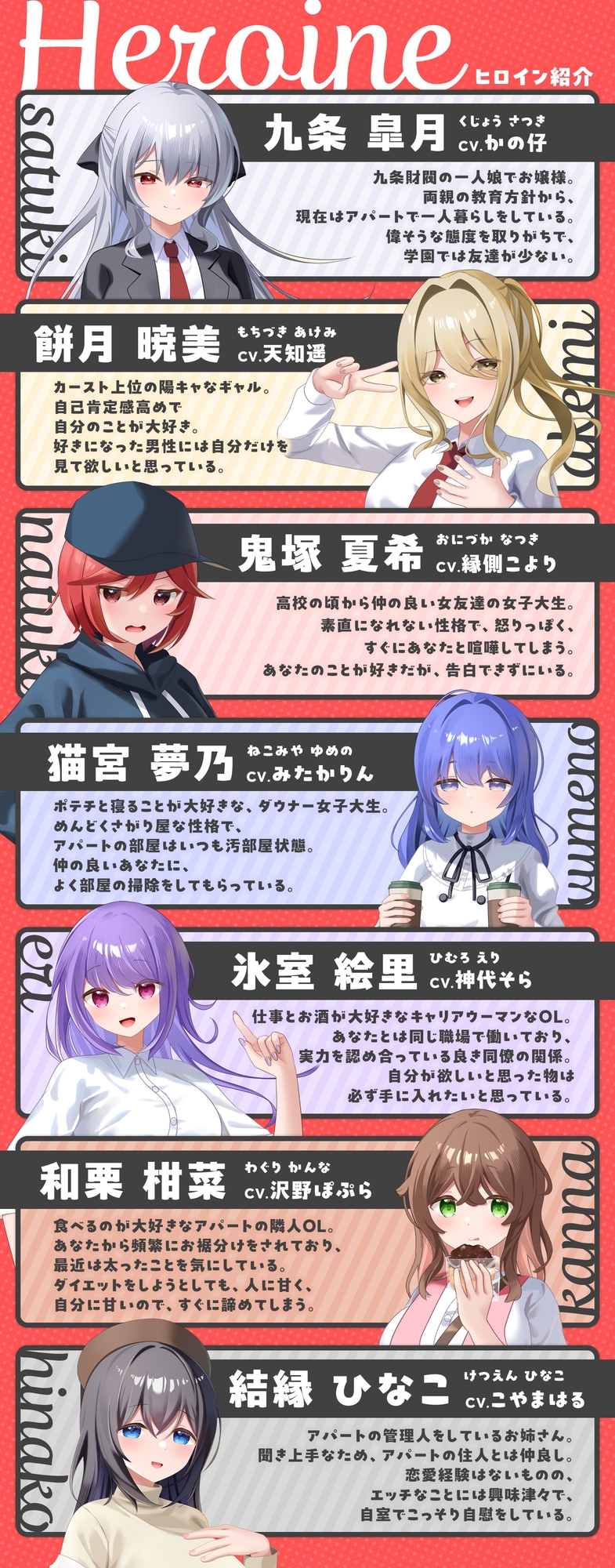 【7周年記念作品/7人オムニバス作品/3時間越え】縁結び荘へようこそ-アパートに住む7人の住人と甘々エッチする話【バイノーラル】 – Preview 3