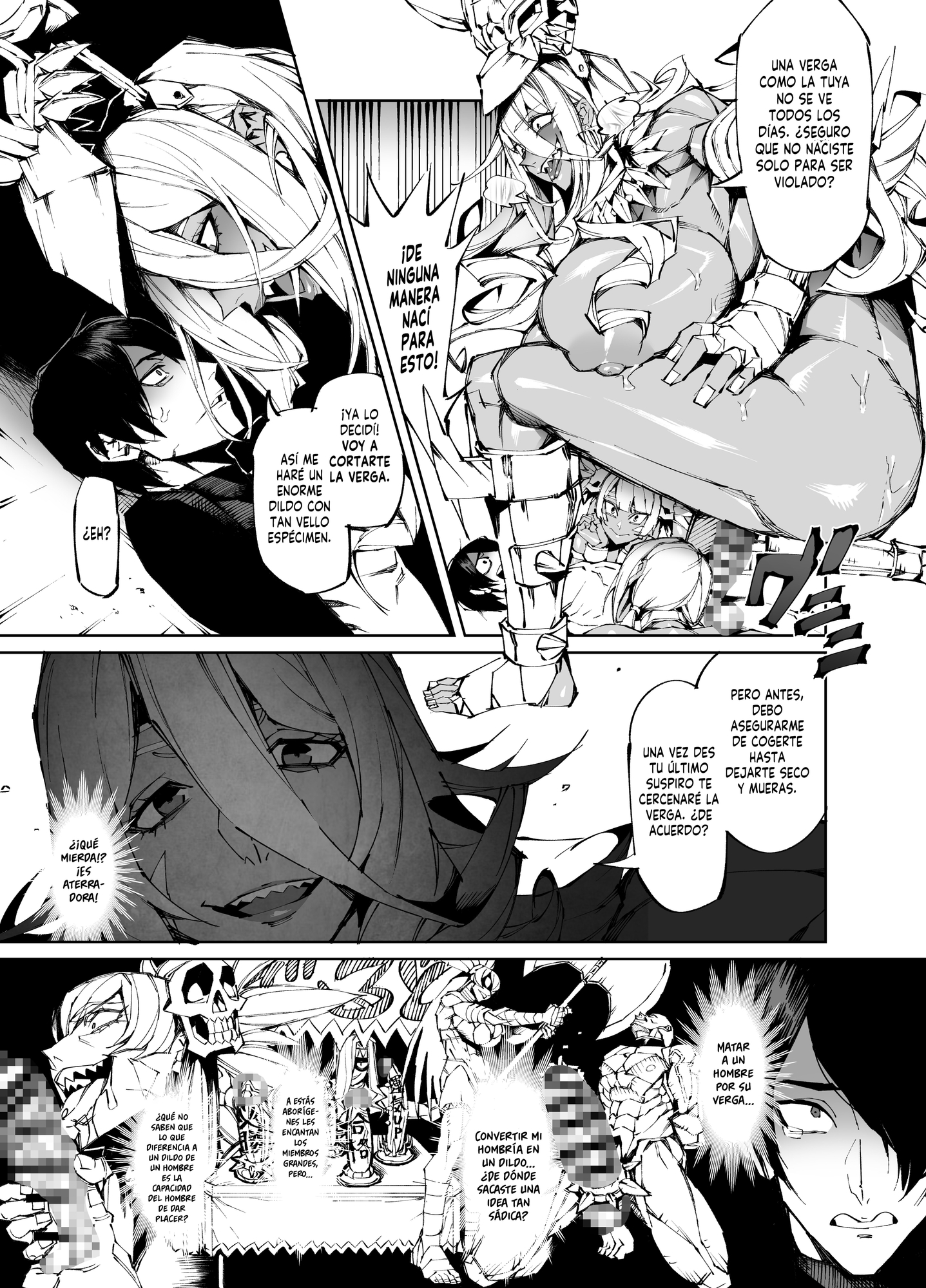 【スペイン語版】巨根転生ー性器至上主義な異世界に転生したので爆乳美女とハメまくり ギャルアマゾネス&淫乱シスター編ー – Preview 4