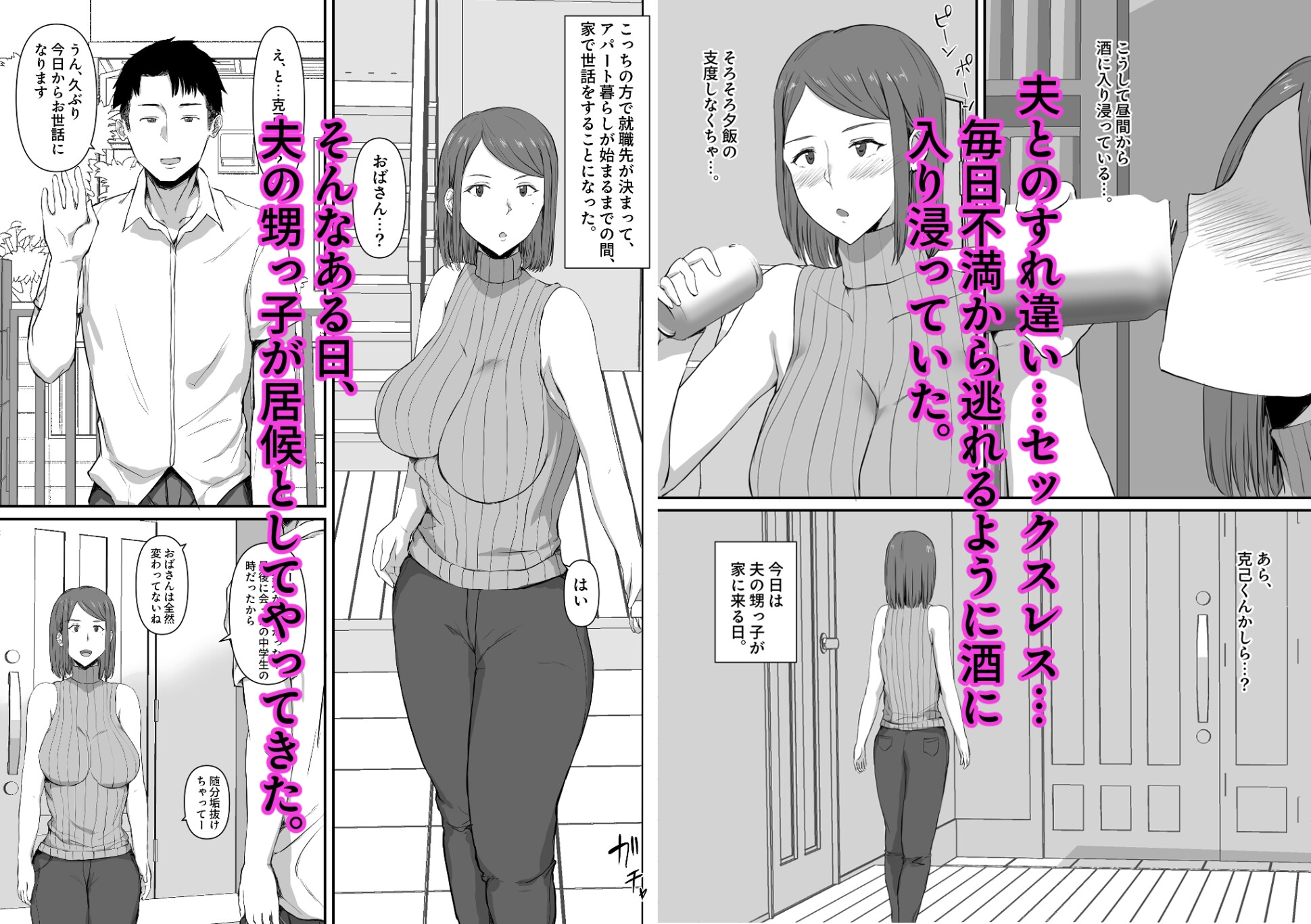 セックスレスの妻。甥っ子に欲求不満を解消される話。 – Preview 2
