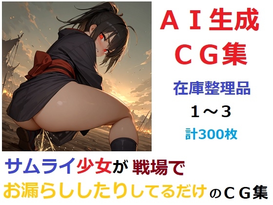【在庫整理品】サムライ少女が戦場でお漏らししたりしてるだけのCG集1～3