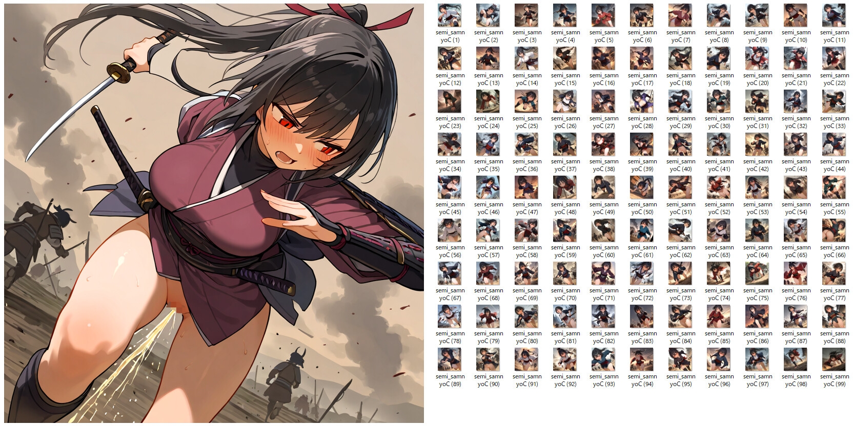 【在庫整理品】サムライ少女が戦場でお漏らししたりしてるだけのCG集1～3