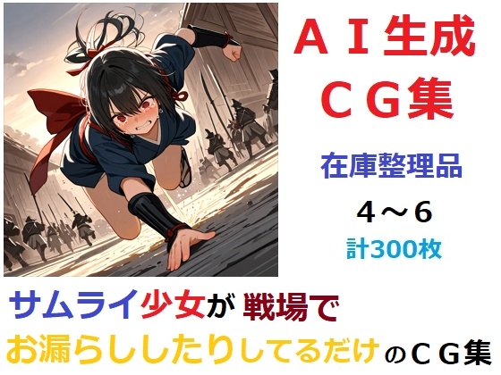 【在庫整理品】サムライ少女が戦場でお漏らししたりしてるだけのCG集4～6 – main preview