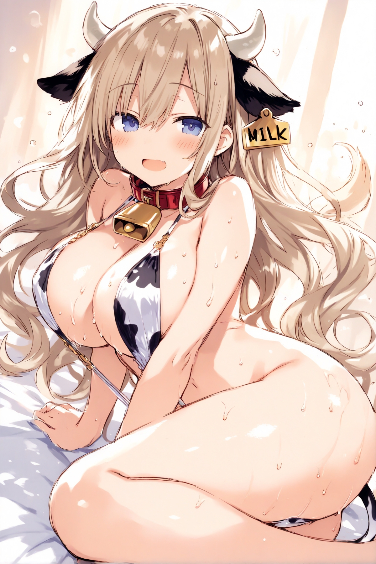 おっとり牛娘の止まらないミルク ～爆乳ボディの大量噴乳～